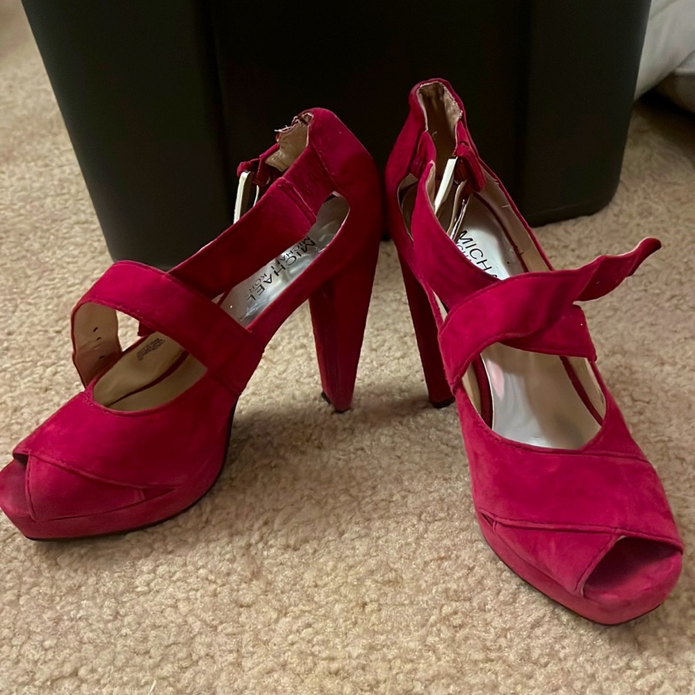 Purple suede shoes